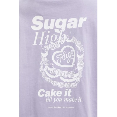 HUGO Blue тениска дамска памучна Oversized_Tee_B (50560772)