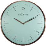 NeXtime Стенен часовник Glamour тюркоаз и розово злато (3235TQ)