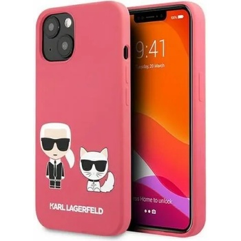 Apple Силиконов калъф кейс Karl Lagerfeld KLHCP13SSSKCP iPhone 13 Mini, hardcase pink Silicone Karl & Choupette