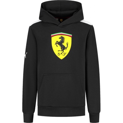 Puma Ferrari dětská mikina s kapucí Shield black F1 Team