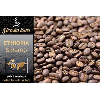 Slezská káva a čaj Ethiopia Sidamo hrubě mletá překapávaná french press 1 kg