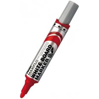 Pentel Маркер Pentel Maxiflo, червен, от 2 до 2.5 mm, за бяла дъска, презаредаем (OK10900104)