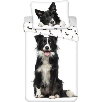 Jerry Fabrics Единично памучно детско спално бельо 140x200 cm Border Collie - Jerry Fabrics (24BS004)