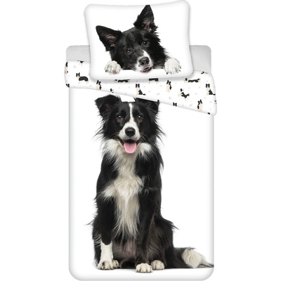 Jerry Fabrics Единично памучно детско спално бельо 140x200 cm Border Collie - Jerry Fabrics (24BS004)