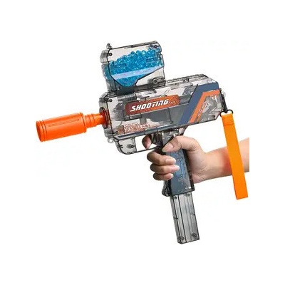 Gel Blaster Gun LED UZI - pistole na pěnové náboje NEBO gelové kuličky Barva: Šedá