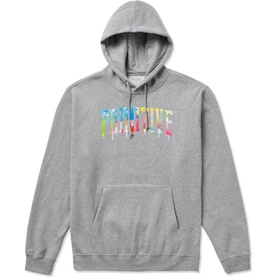 PRIMITIVE COLLEGIATE DRIP HOOD Heather Grey