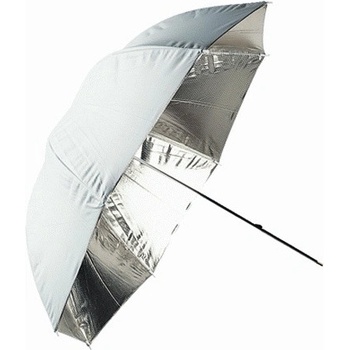 Linkstar PUK-102SW odrazný deštník oboustranný 102cm (stříbrná/bílá)