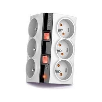 HSK Data Удължител HSK Data, С ключ, 230V, 1.5 m, 6 гнезда, Сив