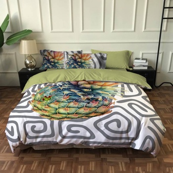 Png Панагюрище Двоен спален комплект с два плика Ананас 100% памук