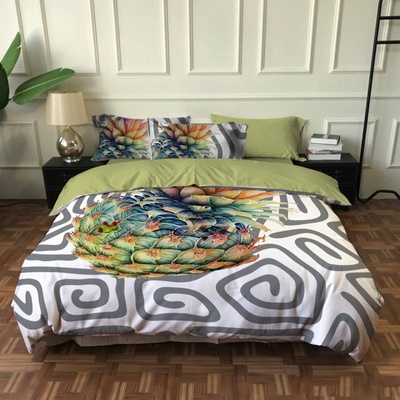 Png Панагюрище Двоен спален комплект с два плика Ананас 100% памук