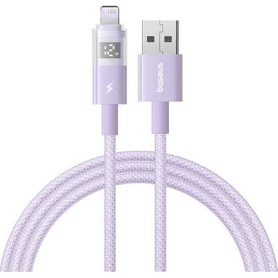 Baseus P10382700511-00 DISPLAY II USB – Lightning 100cm fialový