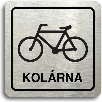 Accept Piktogram "kolárna" (80 × 80 mm) (stříbrná tabulka - černý tisk)