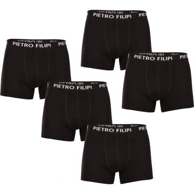 Pietro Filipi Набор от пет - мъжки боксерки Pietro Filipi черни Pietro Filipi | Cheren | МЪЖЕ | 3XL