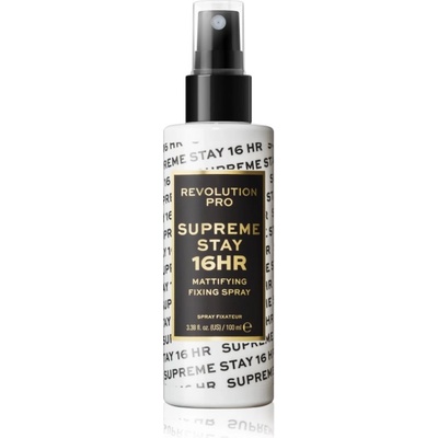 Revolution PRO Supreme матиращ и фиксиращ спрей върху фон дьо тен 100ml