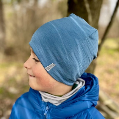 dětská čepice merino Tarua blankytná