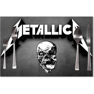 Sablio Prostírání METALLICA Lebka Šedá 40x30cm