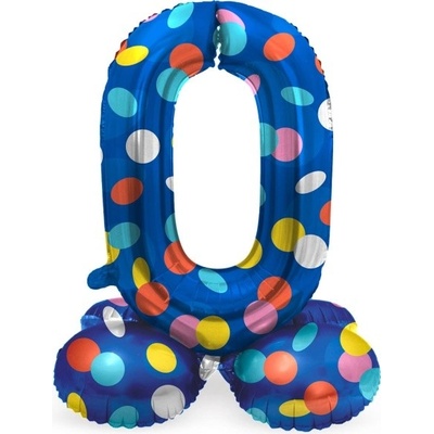 Folat Balónek fóliový číslo 0 samostojné Lentilky 72 cm