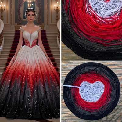 Příze Čarovné klbko (3n) 1000m Limited Edition No.201 glitter schwarz