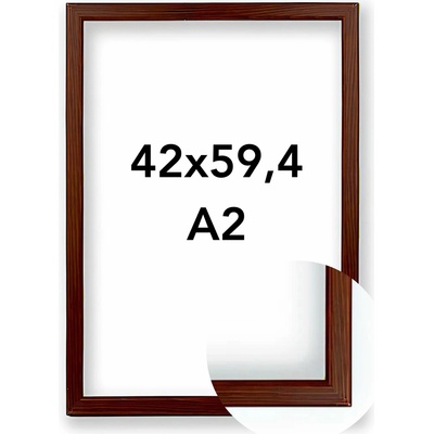 Fotorámeček 23 Rozměr: A2 - 42 x 59,4 cm, Barva: Tmavě hnědá, Typ zasklení: Plexi