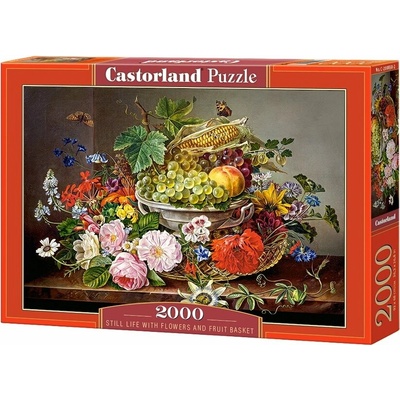 Castorland Zátišie s kvetinami a ovocím 2000 dielov