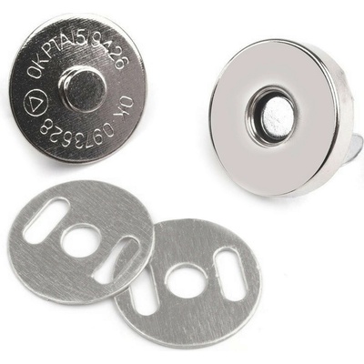 Pro Háčkování Magnetické zapínání kulaté 18 mm, nikl