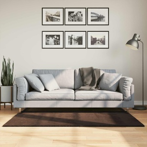 vidaXL Килим HUARTE Кафяво 80 x 150 cm 100% полиестер Плоска (42022463)