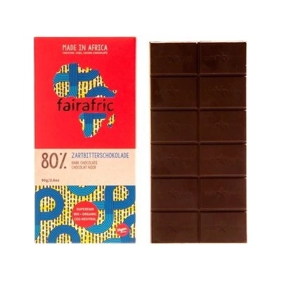 Fairafric Bio hořká 80% , vyrobená v Ghaně, 80 g