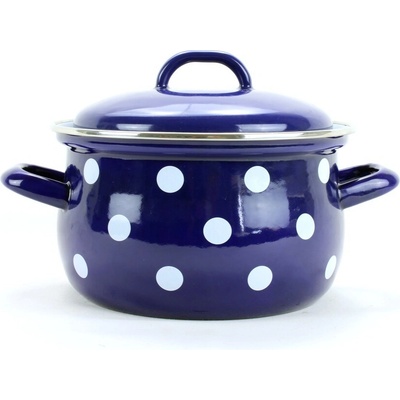 BELIS Puntík bílý / modrý 24 cm 6,1 l