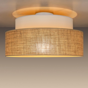 BELIS Плафон BOHO 1xE27/60W/230V Ø 40 см бял/бежов (BE0923)