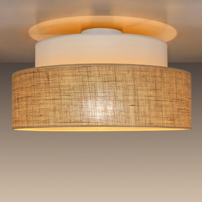 BELIS Плафон BOHO 1xE27/60W/230V Ø 40 см бял/бежов (BE0923)