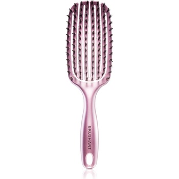 BrushArt Hair Vent blowdry hairbrush with boar bristles Четка за коса с влакна от найлон и глиган Medium