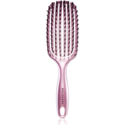 BrushArt Hair Vent blowdry hairbrush with boar bristles Четка за коса с влакна от найлон и глиган Medium
