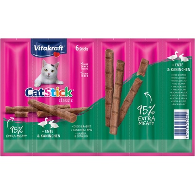 Vitakraft Cat Stick Classic kačica a králik 12 x 6 g