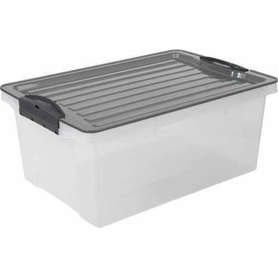 Rotho Úložný box Compact 13L Průhledný šedý
