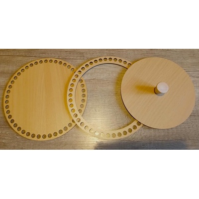 Set prstenec + dno + víko + knopka- dekor BUK 20 cm typ 2