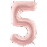 Party Deco Фолиев Балон Цифра, Светло Розово - 72 см - 5 (fb230p-5-081j)