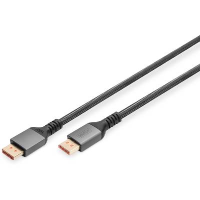 DB-340111-010-S : : Кабел DisplayPort М-М, 16K, v2.1, черен, 1.0 м