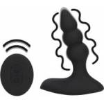 Boss of Toys Loveline Licorice Black Beaded Vibrating Plug Remote-Controlled