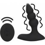 Loveline Licorice Black Beaded Vibrating Plug Remote-Controlled