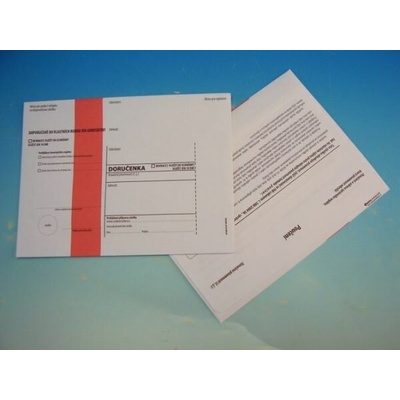 Obálka Doručenka odtrž., červ. pruh 1145789