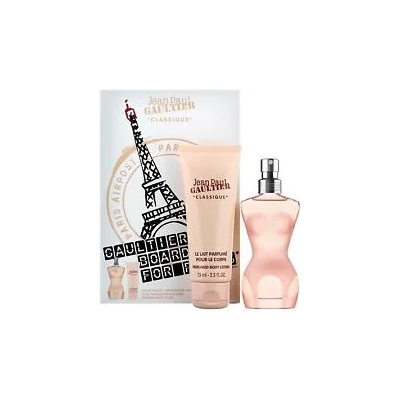 Jean Paul Gaultier Classique Подаръчен комплект, Тоалетна вода 50ml + Мляко за тяло 75ml, Жени