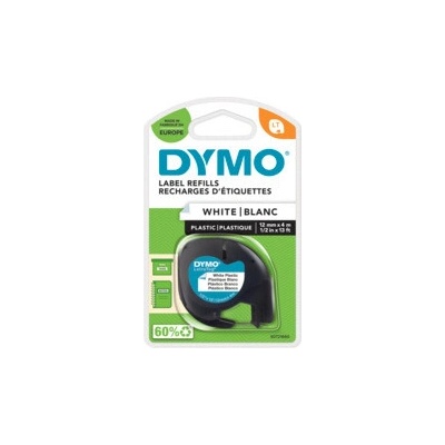 DYMO LetraTag páska plastová 12mm x 4m, biela S0721660