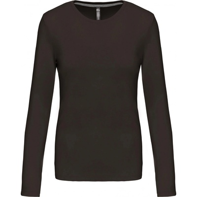 Kariban Tričko K383 dlouhý rukáv dámské COT-20K38307202 Khaki tmavá