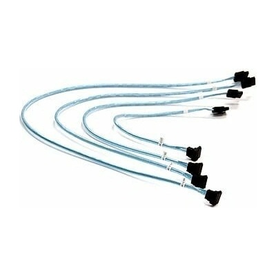 Supermicro 4 x Round SATA kabel 0,43 m Černá, Modrá, Bílá (CBL-0190L)