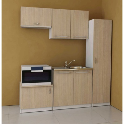 Кухненски комплект Порто 140 cm бял и дъб сонома