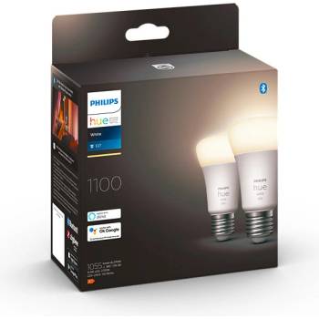 Philips LED žárovka E27 Hue 2ks 9,5W 75W teplá bílá 2700K stmívatelná