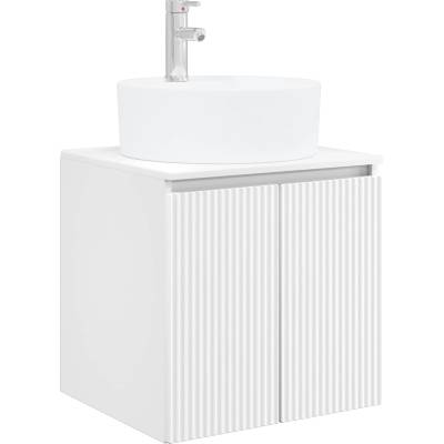 vidaXL Монтирана на стена мивка и тоалетка Бяло 49, 5 x 44, 5 x 65 см (890432)