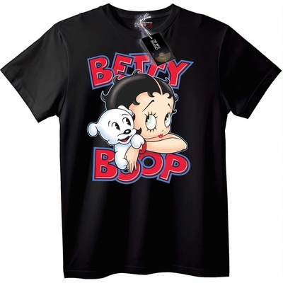 NOONEBRAND Тениска Betty Boop с Кученце - L, White