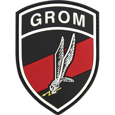 Gumová nášivka 101 Inc znak Grom - farebná