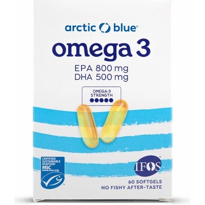 Arctic Blue Omega 3 v blistrech 500 mg DHA 800 mg EPA 60 kapsúl